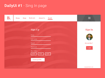 DailyUi #1 - Sign In page