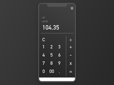 DailyUi #4 - Calculator app app calculator dailyui design ui uidesign