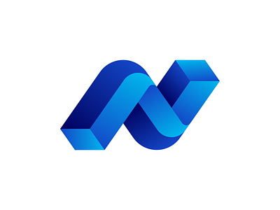 Nanoway Logo Icon (Option 1) | For sale blue branding colors delivery dribbble future gradient icon identity inventions logo mark symbol technology transport