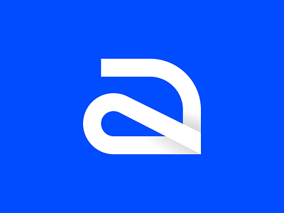 A Logo Exploration - Option 1 abstract branding clean design icon identity lines logo mark monogram shadows simple symbol