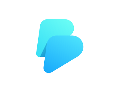 BotPromo Logo Icon (Option 2) abstract bot brand branding chat chatbot chatting communication conversation gradient identity logo message messages simple symbol