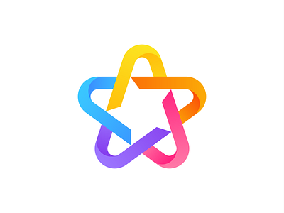 Star 3 | Logo Exploration brand branding colorful colors effect geometric gradient identity logo logodesign logodesigner mark negativespace shadow shapes smart star star logo symbol victor murea