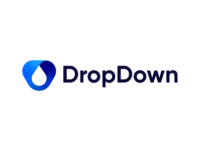 DropDown - Logo Exploration (SOLD) abstract blue brand brand identity branding colors drop dropdown exploration gradient identity logo logodesign mark minimal negativespace shadow simple symbol water
