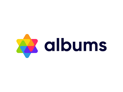 Albums - Logo Concept 2 ( SOLD ) abstract albums app brand brand identity branding colors connection gallery identity logo logodesign mark photos shapes simple social network symbol triangle video