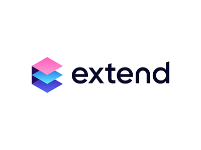 Extend - Logo Exploration ( SOLD ) abstract brand brand identity branding colors concept e exploration extend geometric gradient growth identity isometric layers logo logodesign mark simple symbol