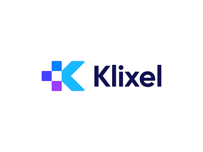 Klixel - Logo Design app arrow brand brand identity branding click colors exploration game games identity letter k logo logodesign mark motion pixels studio symbol video games