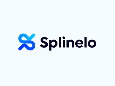 Splinelo - Logo Exploration ( FOR SALE ) app brand branding colors exploration gradient graphic design identity letter s logo logodesign loop platform s spline symbol tech