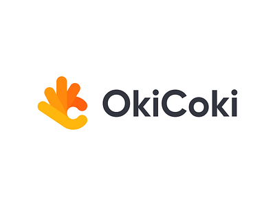 OkiCoki - Logo Exploration app flow brand identity branding connection exploration friendly geometric hand icon letter c logo symbol mark logodesign lovely sign
