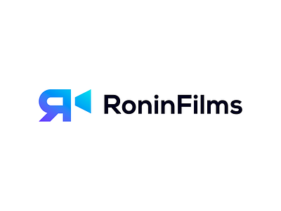 RoninFilms - Logo Design Concept brand branding camera colors film films frames gradient identity letter r logo logodesign mark production ronin roninfilms symbol typography video videomaker