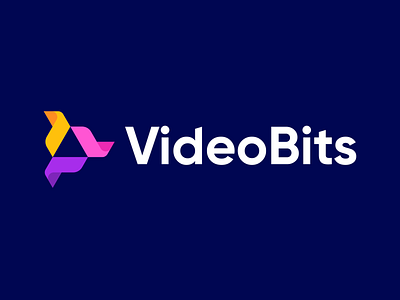 VideoBits - Logo Design Concept bits brand identity branding colorful colors design gradient icon identity logo logo design logomark mark sharing symbol video