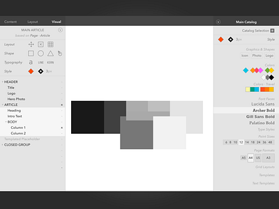 Design for UI Editor code-named ‘Fabric’ editor sketch ui