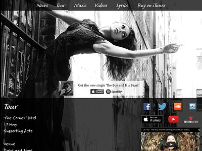 Le Fay Tour page music website