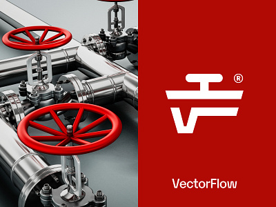 VectorFlow adeel farooq branding design graphic design hire me illustration industrial valves logo logo designer valve valves vector