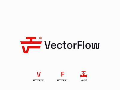 Vector Flow adeel farooq branding graphic design industrial logo logo designer valve logo valves valves logo vector vf