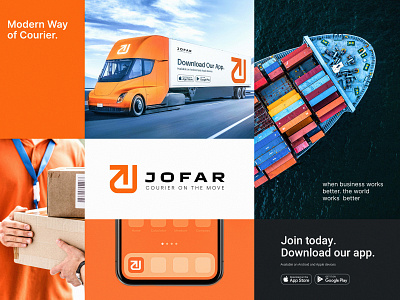 JOFAR adeel farooq branding courier couriers delivery design graphic design illustration j logo jofar logo logo designer ui ux vector