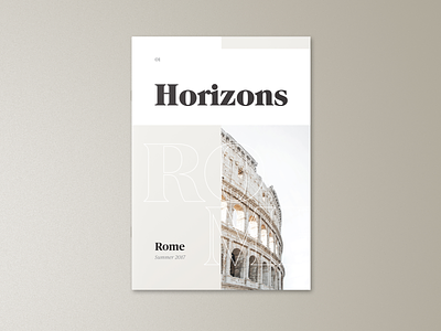 Horizons Magazine branding design editorial logo magazine travel typography vector