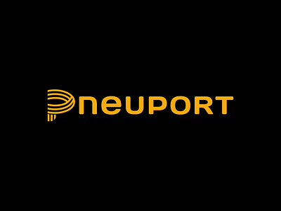 Pneuport branding logo modern symbol tires typography