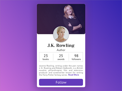 Daily UI #006 - User Profile