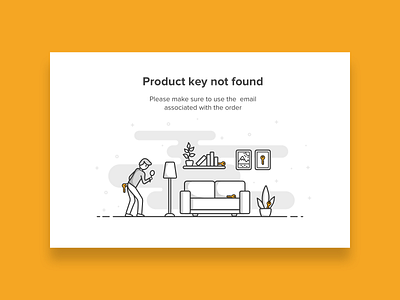 Product key not found illustration ui ux vector
