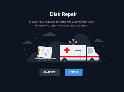 Disk repair illustration disk illustration repair vector