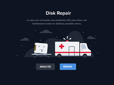 Disk repair illustration