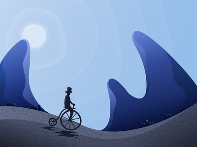 Distorted bicycles classic desert distorted illustration space time vector