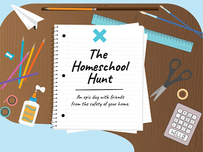 Homeschool Hunt branding design illustration lettering ui