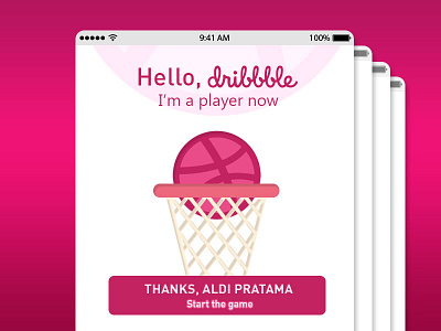 Hello, dribbble debut first first shot hello dribbble player