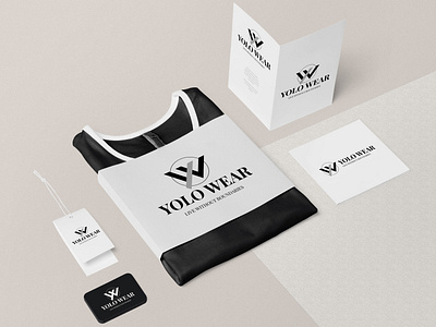 Yolo Wear brand final logo. black brand branding business corporate corporate identity design icon illustration logo modern vector yw logo yw logo