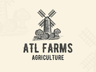 FARMS logo design project branding hand drown hand made icon illustration logo mbe style typography vector