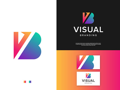 Visual Branding Logo abstract background b logo branding business corporate corporate identity decoration company design elegant gradent icon illustration logo modern symbol identity typography v logo vb mark vector vector art