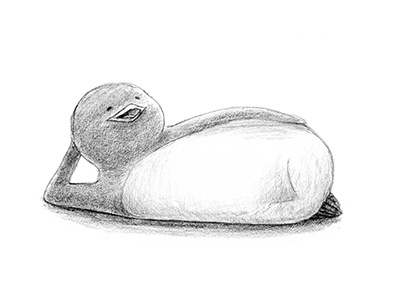 Lazy Afternoon afternoon drawing graphite illustration lazy pencil penguin