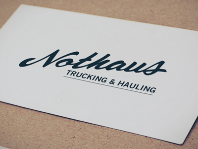 Nothaus Signage Drbb design handlettering marker trucking typography