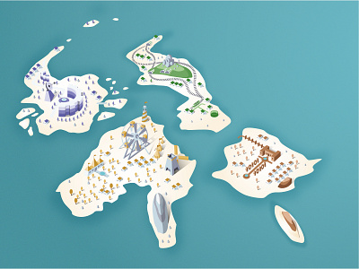 Islands of Design book book cover book design graphic design illustration island map maps travel world