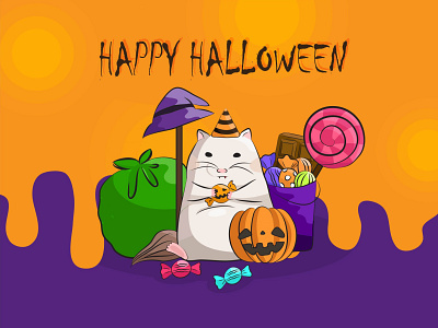 HAPPY HALLOWEEN! halloween hamster happy halloween illustration