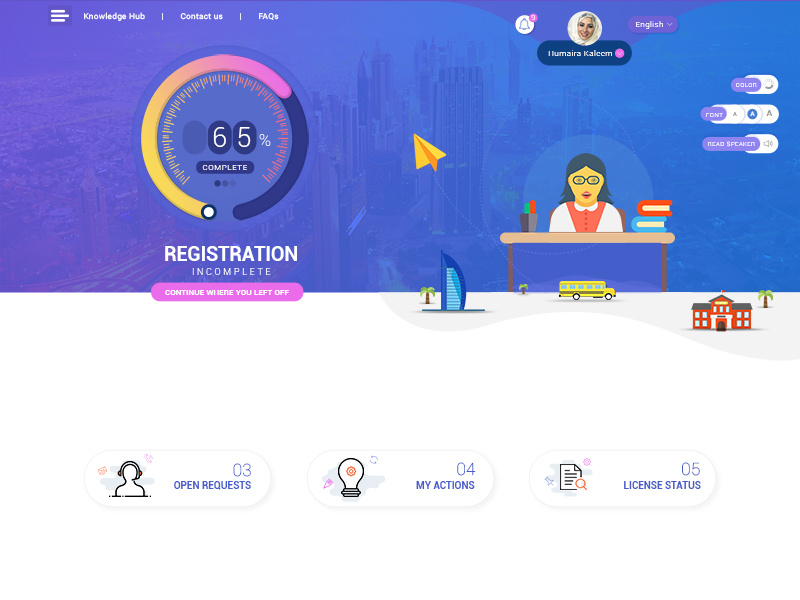 Website for School management banking single page colorful illustration mobile design website uiux