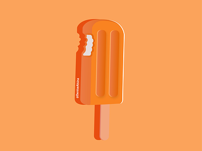 Crema Real Ice Creámoos helado ice crema illustration ilustración naranja orange vector