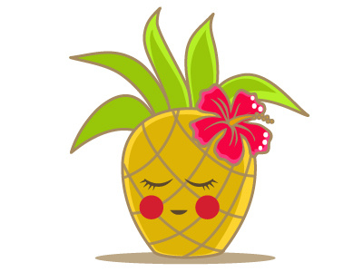 Lovely Pineapple girly kawaii pineapple tropical