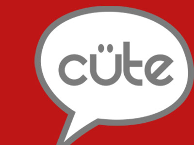 Cüte cute red smile typography