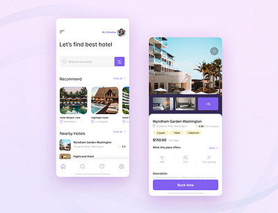 Hotel Booking App app application booking booking app booking hotel booking ui hotel hotel ui travel application travel booking travel ui ui ux