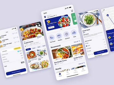 Food Delivery App Concept app application courier delivery delivery app fast food food app food delivery food delivery app food order mobile order restaurant app ui ux