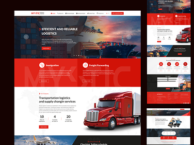 Logistics & Transport Solutions Website app application delivery landing page logistic transport ui ux website