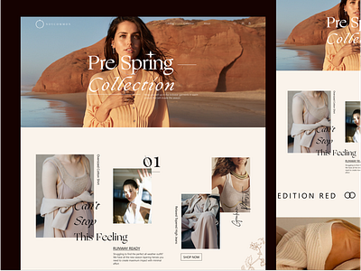 Fashion website beauty ecommerce fashion landing landingpage ui ux website