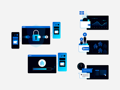 Brickken blockchain branding design illustration ilustracion security vector webdesign website website design