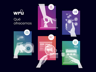 WRU - Illustrations for website design hands icon illustration ilustracion vector web website