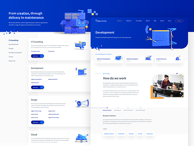 Objectivity - Company Website 3d blue company design sketch ui ux webdesign website