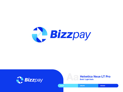 Bizzpay Logo & Branding Design blue branding design finance funds graphicdesign itype logo payment tech