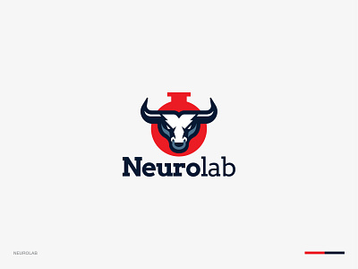 Neurolab Mascot Logo Design bull design face illustation itype lab logo mascot sleek