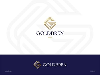 Goldbren Logo Design alphabet branding design g glogo gold identity itype lineart logo minimal monogram royal