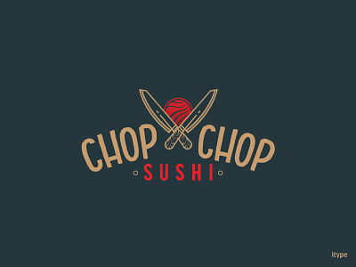 Chop Chop Sushi Logo chopchop debuts dribbble hello knife logo sushi sushilogo